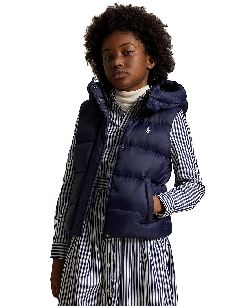 Polo Ralph Lauren Big Girls Hooded Down Vest