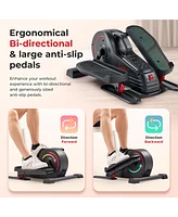 Sunny Health & Fitness Smart Electric Motorized Under Desk Elliptical Cardio Exerciser with Optional Exclusive SunnyFit App Enhanced Bluetooth Connect