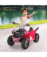 Costway Kids Ride on Atv 4 Wheeler Quad Toy Car 6V Battery Powered Motorized