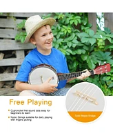 24 Inch Sonart 4-String Banjo Ukulele with Remo Drumhead and Gig Bag