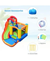 Inflatable Water Slide Bounce House with Pool and Cannon Without Blower