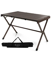 4-6 Person Portable Aluminum Camping Table with Carrying Bag