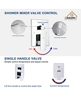 Casainc 10-inch Wall Mounted Square Rain Shower Set with Anti-scald Valve