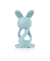 Brush-Baby Bobbie Bunny Baby Teether Toy Eucalyptus Green | Twist & Bounce Teething Toy