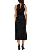 kensie Women's Sequined Midi Dress