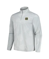 Tommy Bahama Men's Gray Notre Dame Fighting Irish Delray Frond IslandZone Half-Zip Jacket