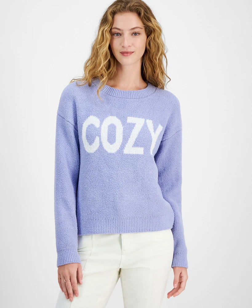 Hippie Rose Juniors' Teddy Crewneck Sweater