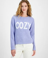 Hippie Rose Juniors' Teddy Crewneck Sweater