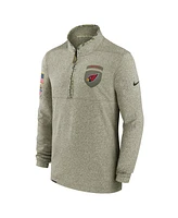 Nike Men's Olive Arizona Cardinals Salute to Service Quarter-Zip Top