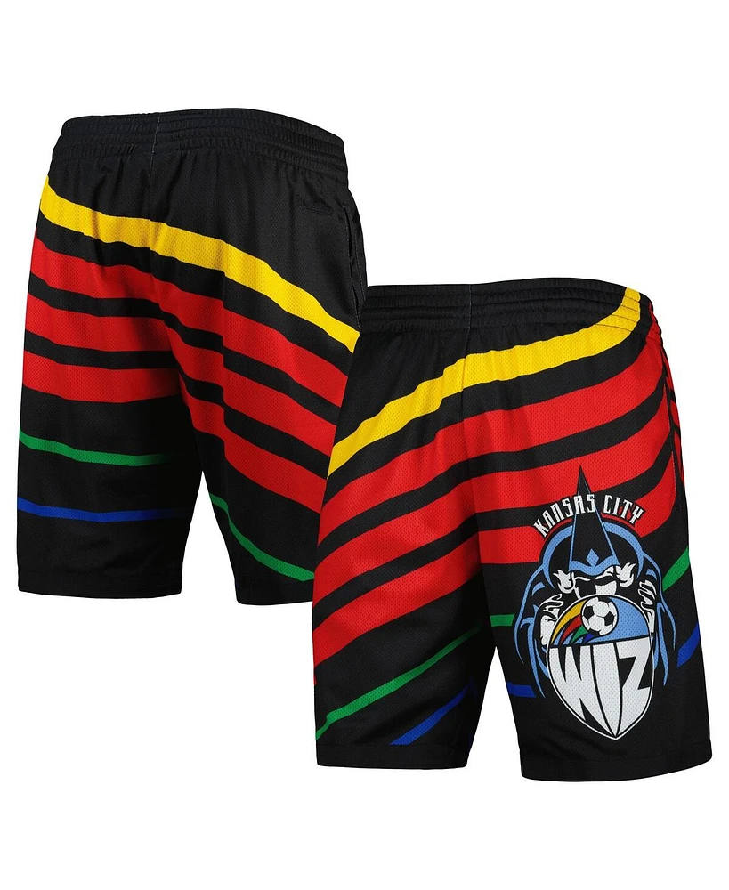 Mitchell & Ness Men's Black Sporting Kansas City Swingman Shorts