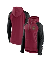 Fanatics Women's Red/Black Atlanta United Fc Iconic Raglan Full-Zip Hoodie