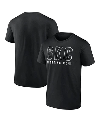 Fanatics Men's Black Sporting Kansas City Fundamentals Stealth T-Shirt