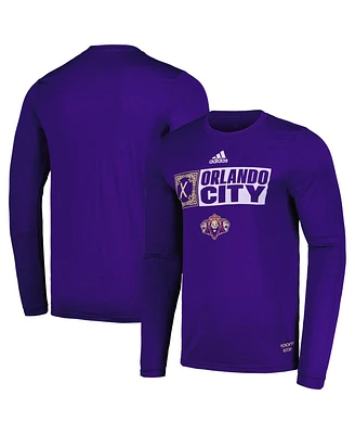 Adidas Men's Purple Orlando City Sc 2024 Jersey Hook Aeroready Long Sleeve T-Shirt