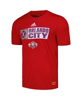 Adidas Men's Red Orlando City Sc 2024 Jersey Hook Aeroready T-Shirt