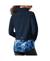 Msx by Michael Strahan Women's Navy New England Patriots Grace Raglan Full-Zip Running Jacket