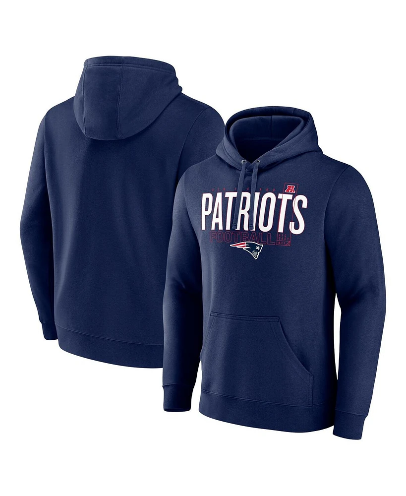 Fanatics Men's Navy New England Patriots Pylon Outline Pullover Hoodie