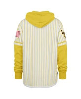 '47 Brand Men's White Lsu Tigers Double Header Shortstop Pullover Hoodie