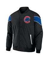 Fanatics Men's Black Chicago Cubs Baseball Raglan Full-Snap Jacket