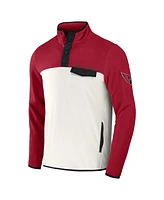 Fanatics Men's Cardinal/Cream Arizona Cardinals Micro Fleece Quarter-Snap Jacket