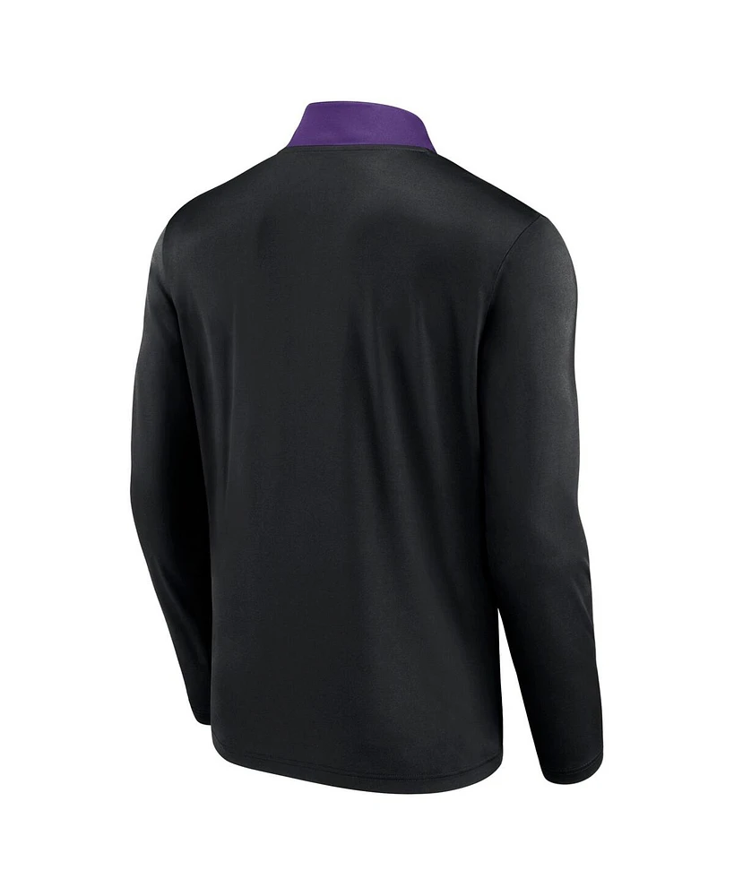 Fanatics Men's Black Colorado Rockies Unstoppable Quarter-Zip Top