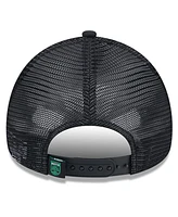 New Era Women's White/Black Austin Fc Throwback A-Frame Trucker 9FORTY Snapback Hat