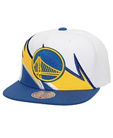 Mitchell & Ness Men's White Golden State Warriors Waverunner Snapback Hat