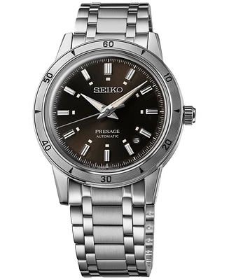 Seiko Men's Automatic Presage Style 60s Stainless Steel Bracelet Watch 40mm