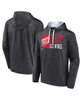 Fanatics Men's Charcoal Detroit Red Wings Never Quit Pullover Hoodie