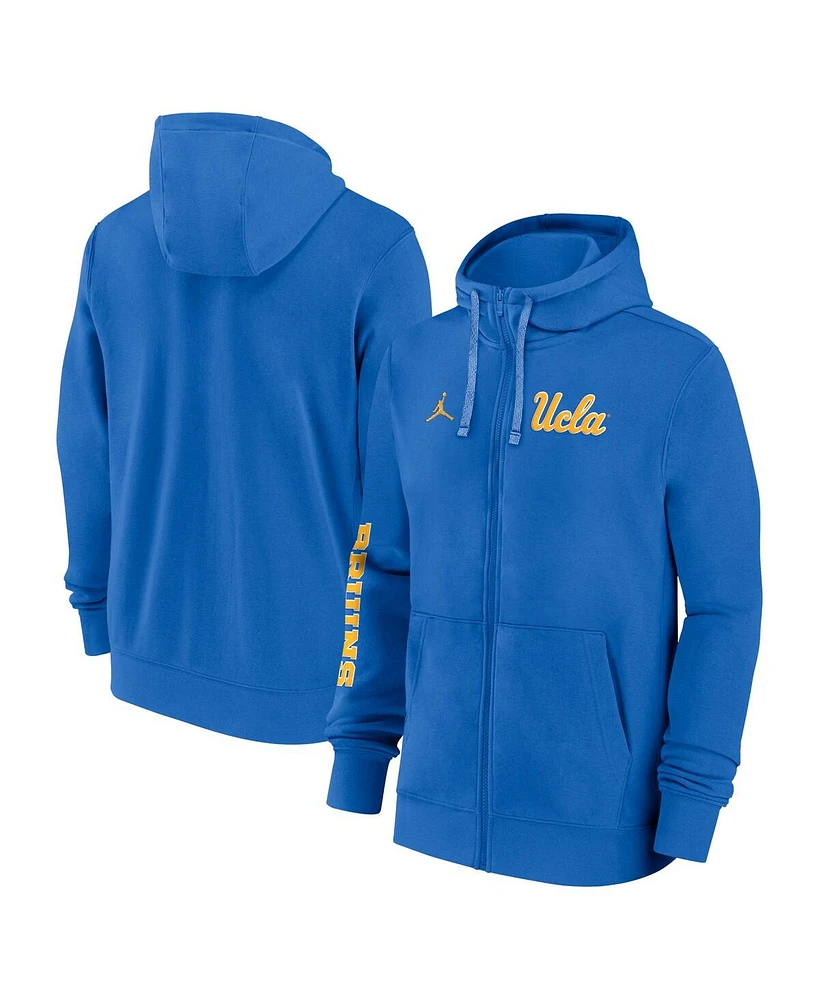 Jordan Men's Light Blue Ucla Bruins 2024 Sideline Full-Zip Hoodie