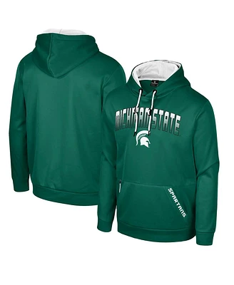 Colosseum Men's Green Michigan State Spartans Reese Pullover Hoodie