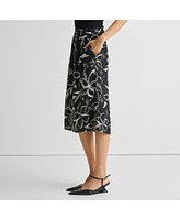 Reistor Women's Floral Skirt with Front Slit