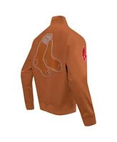 Pro Standard Men's Brown Boston Red Sox Paint The City Twill Full-Zip Jacket