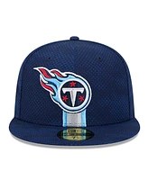 New Era Men's Navy Tennessee Titans 2024 Sideline 59FIFTY Fitted Hat