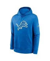 Nike Men's Blue Detroit Lions Club Logo Pullover Hoodie