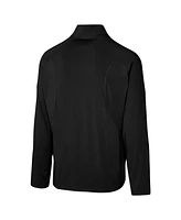 Outerstuff Men's Black Carolina Panthers Grind Iron Quarter-Zip Top