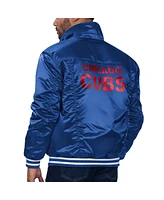 Levi's Men's Royal Chicago Cubs Silver Tab Satin Full-Snap Trucker Jacket