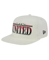 New Era Men's White Atlanta United Fc Throwback Corduroy Golfer Adjustable Hat
