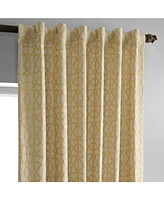 Half Price Drapes Metro Gold Geometric Faux Silk Jacquard Room Darkening Curtain