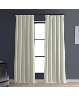 Half Price Drapes Excursion Ivory Faux Linen Hotel Blackout Curtain