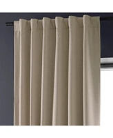 Half Price Drapes Safari Tan Faux Linen Hotel Blackout Curtain