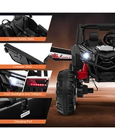 Costway 24V Kids Ride on Utv with 4 x 100W Powerful Engine Remote Control High/Low Speed