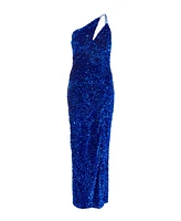 Quiz Women's One Shoulder Cut Out Sequin Maxi Dress