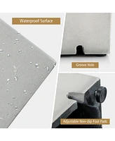 Skonyon Propane Tank Cover Hideaway Table for Standard 20 Pounds Propane Tank-Gray