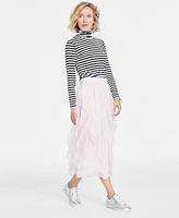 On 34th Women's Tiered Ruffle Tulle Midi Skirt, Created for Macy's