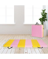 Skonyon 6 Feet x 2 Feet x 2.5 Inch 3-Fold Gymnastics Tumbling Fitness Mat