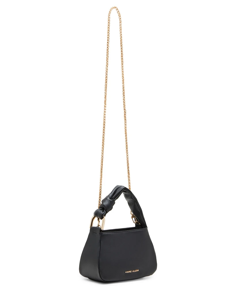 Anne Klein Women's Top Handle with Soft Knot Crossbody Bag