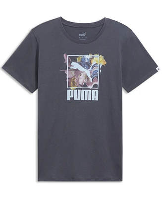 Puma Women's Outburst Graphic Print Cotton Crewneck T-Shirt