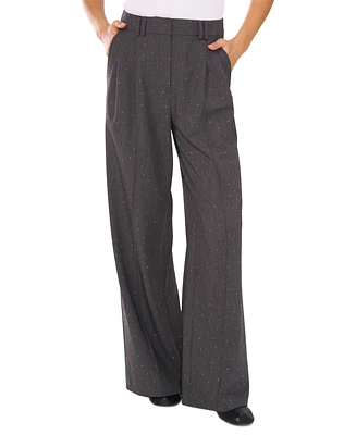 1.state Women's Tailored High-Waist Embellished Pants