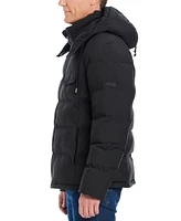 Vince Camuto Men's Hooded Stretch Zip-Front Puffer Coat