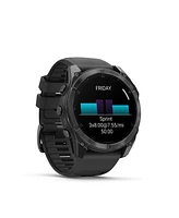 Garmin fenix 8 51mm, Amoled, Glass, Slate Gray Steel/Black, Black Band, Ww